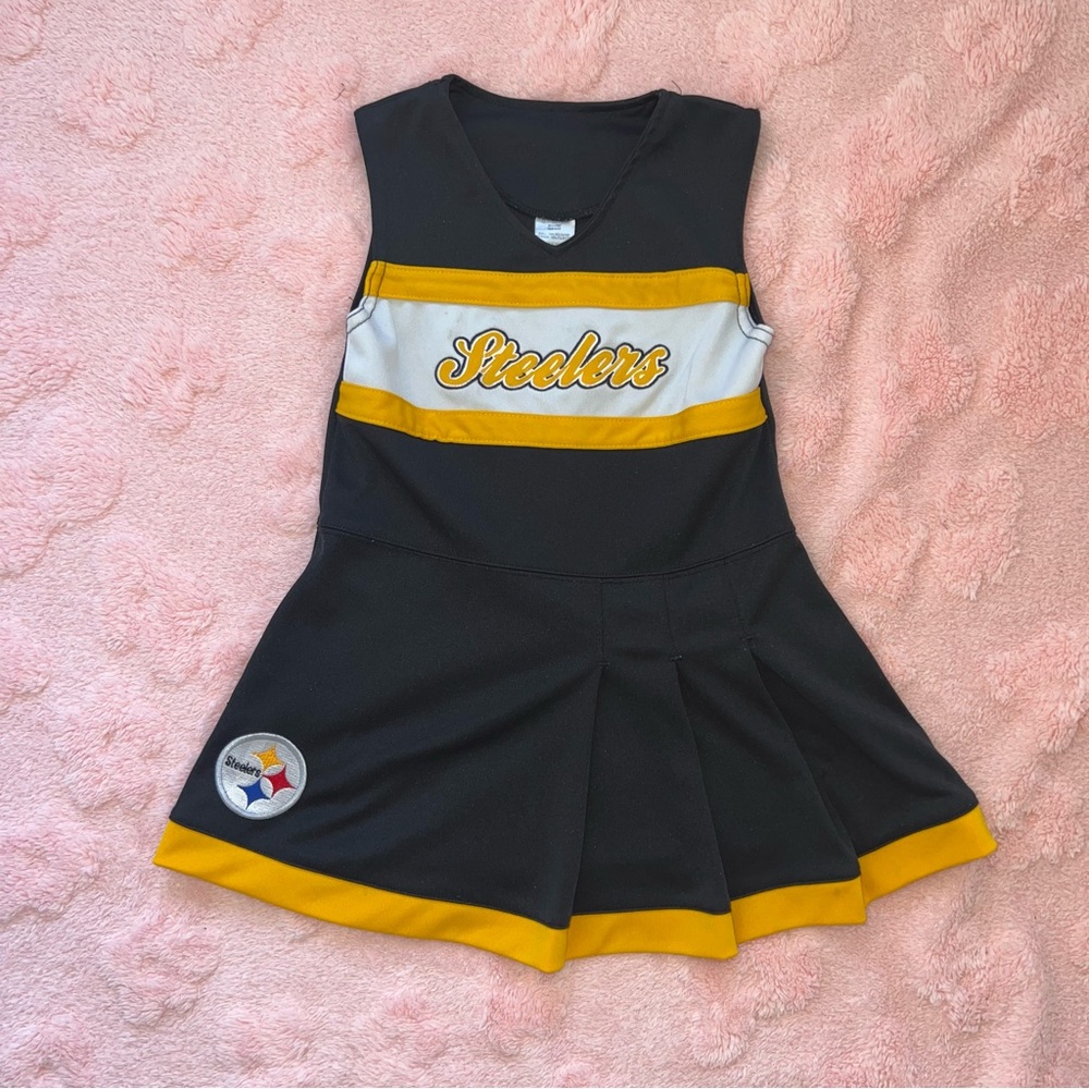 Girls Toddler Size 4T NFL Pittsburgh Steelers Football Cheerleader Dress